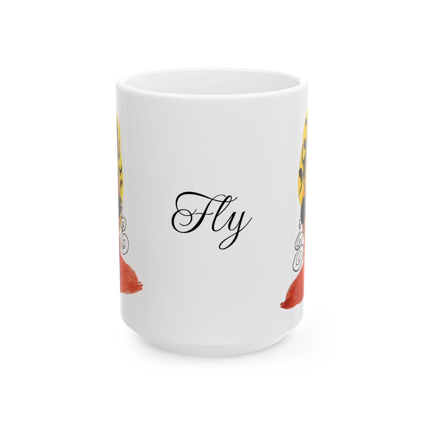 Yellow Turban Diva Ceramic Mug, (11oz, 15oz)