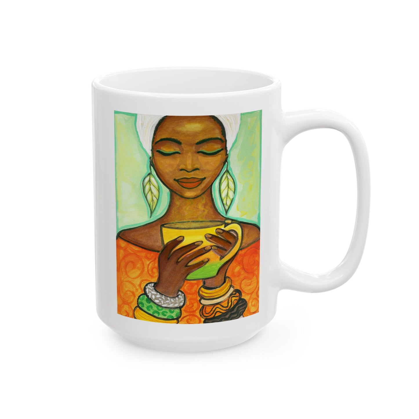 Turban and Tea Ceramic Mug, (11oz, 15oz)