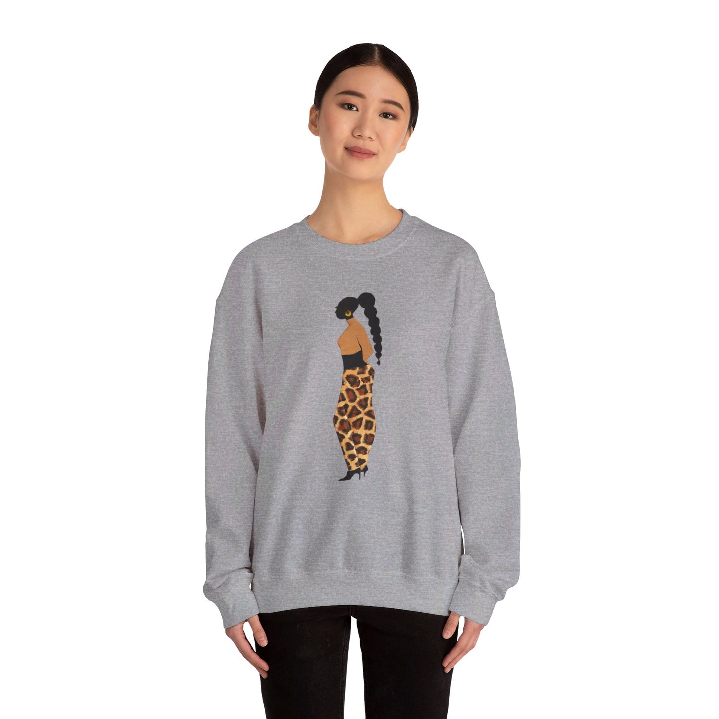Leopard Pony Crewneck Sweatshirt - Yes Lioness Arts