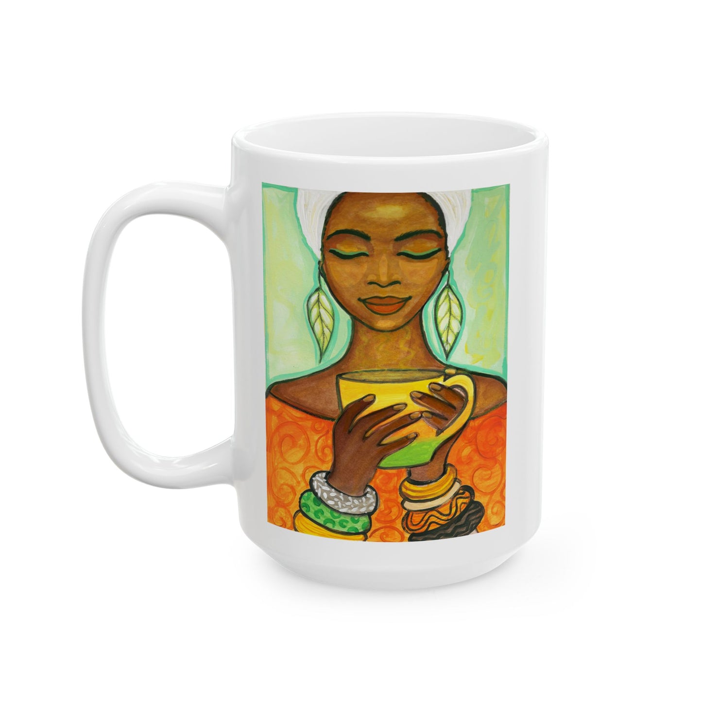 Turban and Tea Ceramic Mug, (11oz, 15oz)