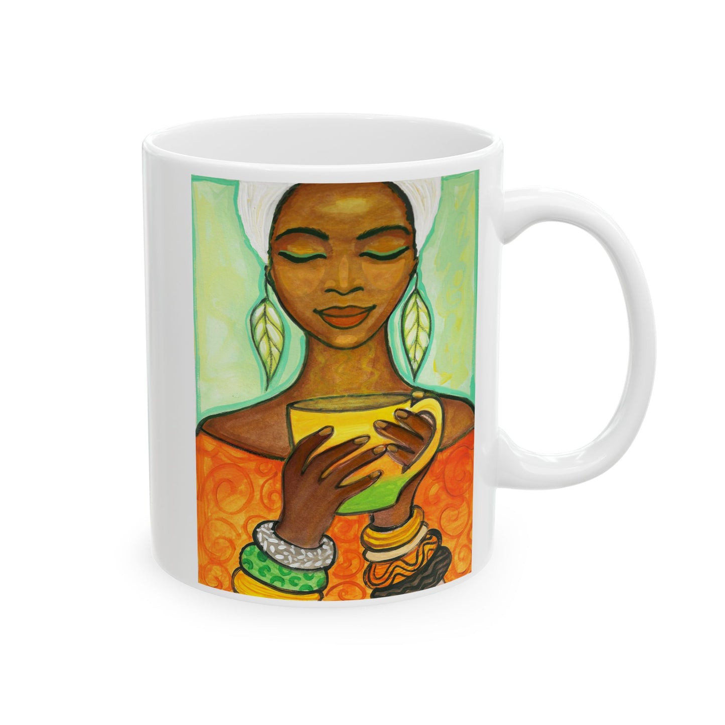 Turban and Tea Ceramic Mug, (11oz, 15oz)