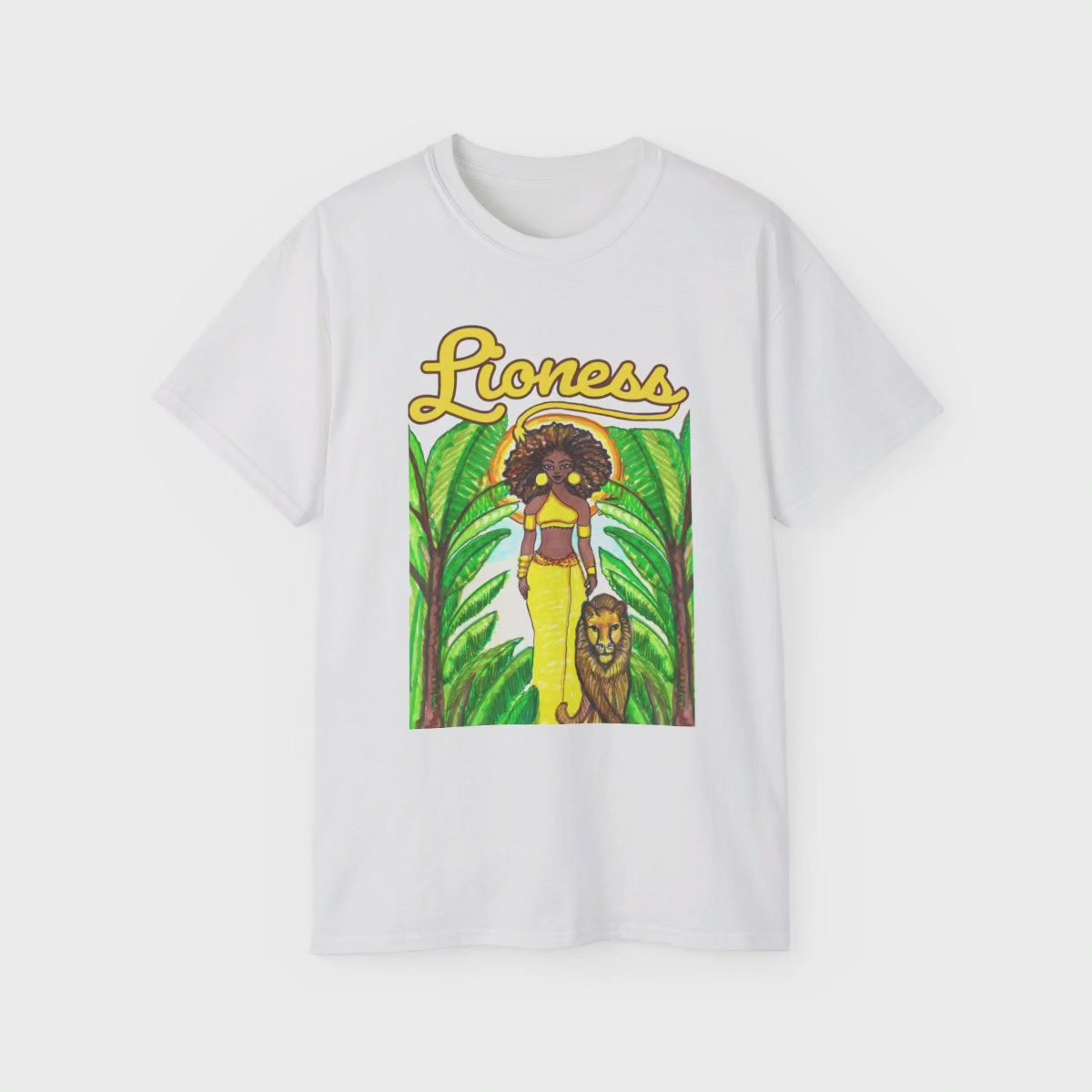 The Lioness Graphic Retro Tee - Yes Lioness Arts