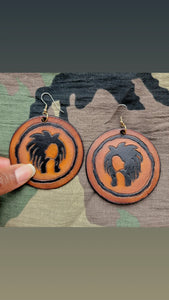 Lioness Leather Earrings