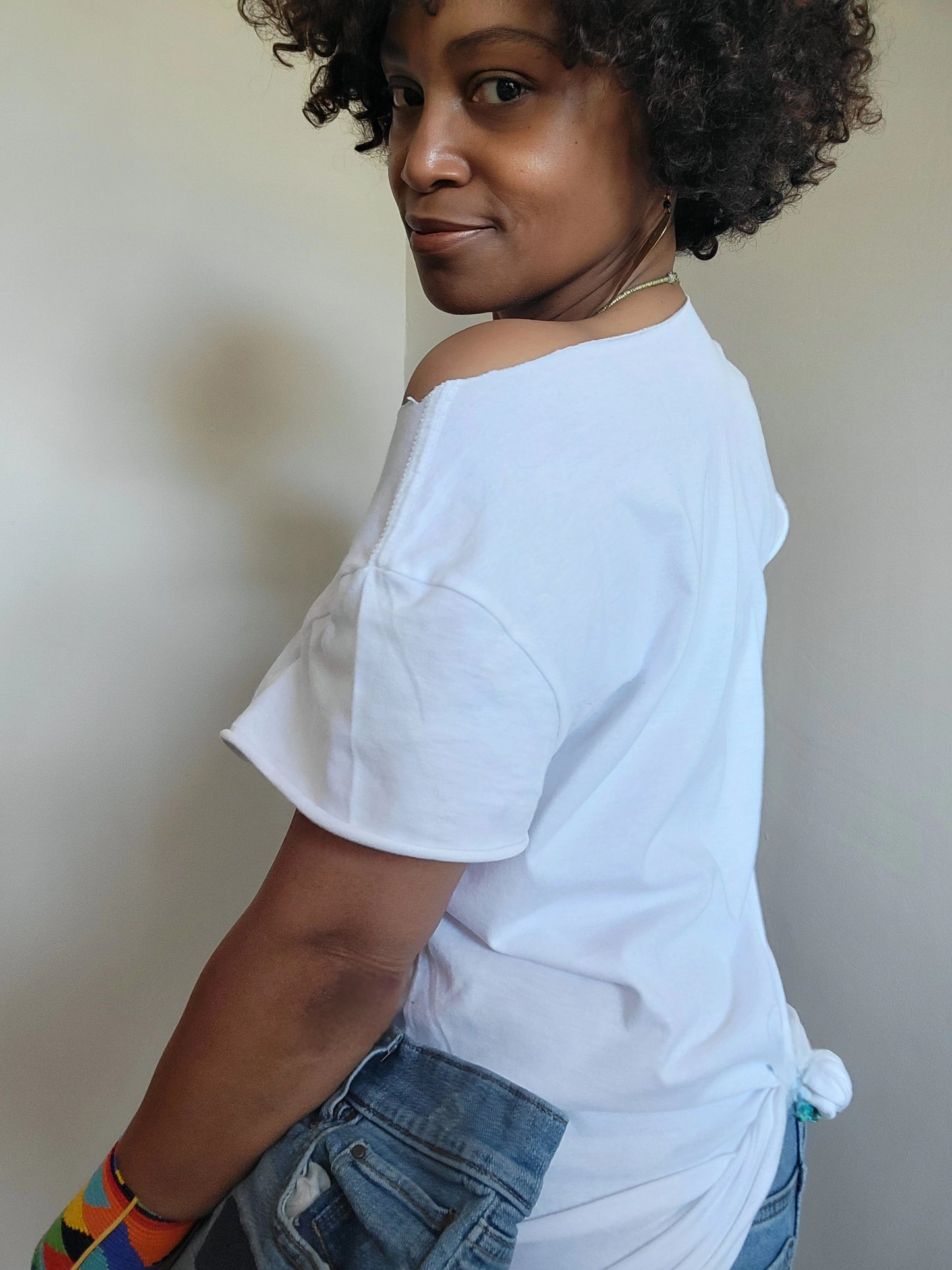 The Masai Woman Art OFF THE SHOULDER Tee