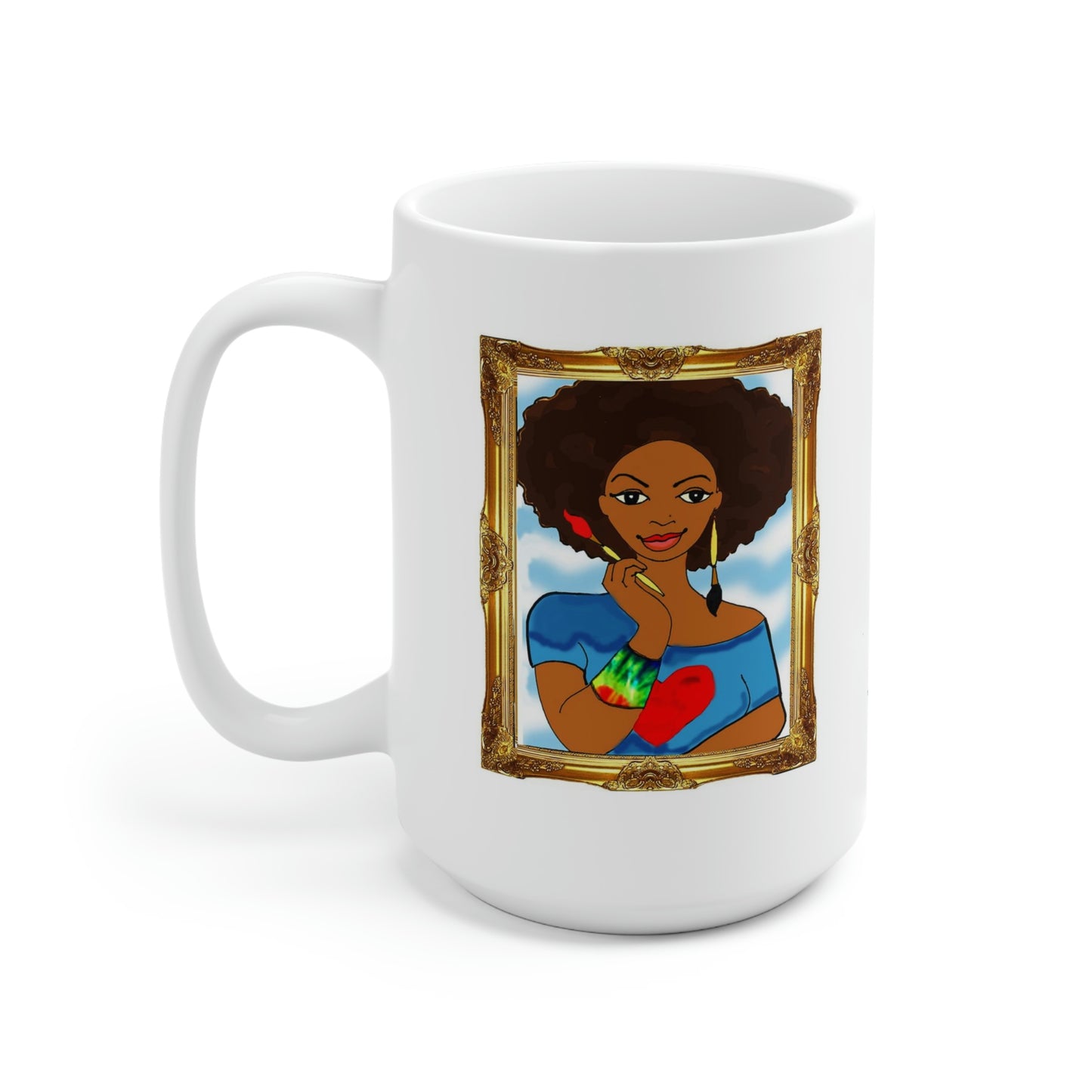 I Am a Work of Heart Ceramic Mug 15oz - Yes Lioness Arts