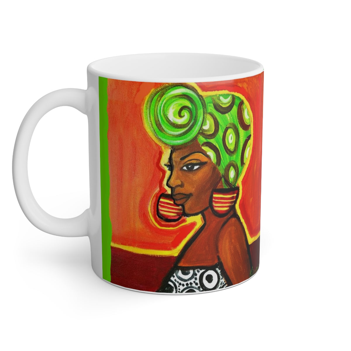 Green Turban Woman Mug - Yes Lioness Arts