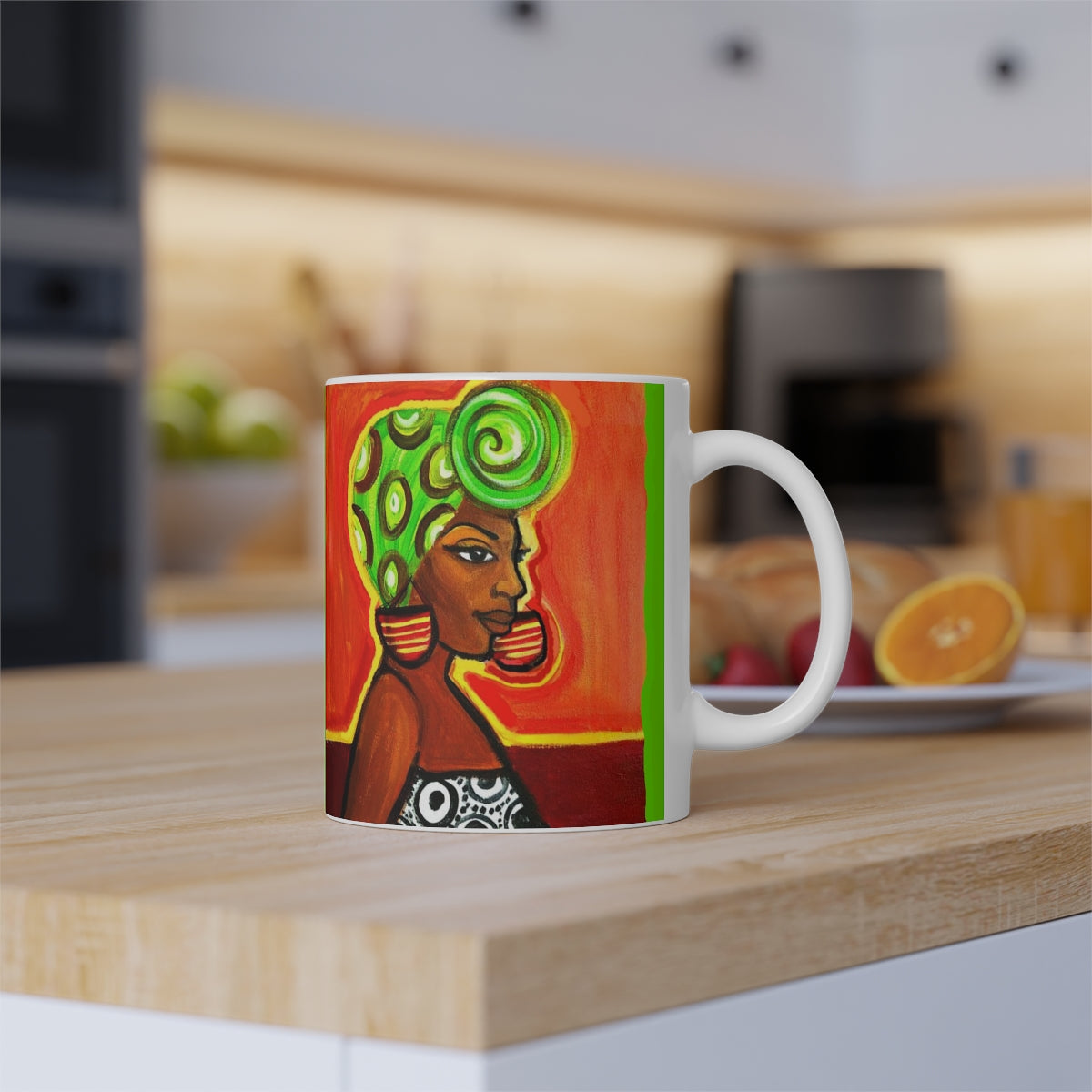Green Turban Woman Mug - Yes Lioness Arts