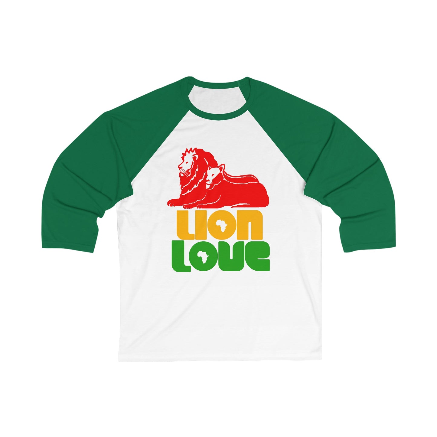 Lion Love Unisex 3\4 Sleeve Baseball Tee