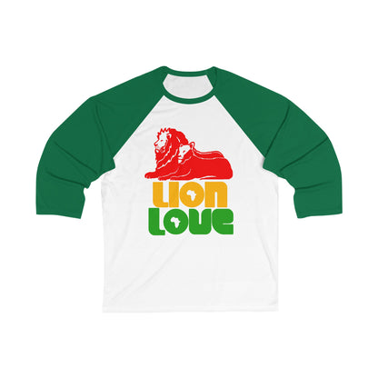 Lion Love Unisex 3\4 Sleeve Baseball Tee