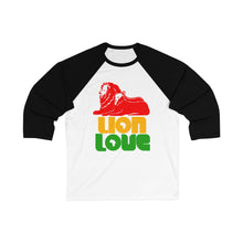 Load image into Gallery viewer, Lion Love Unisex 3\4 Sleeve Baseball Tee