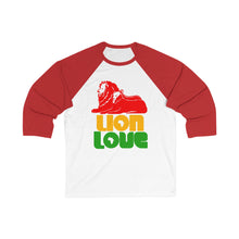 Load image into Gallery viewer, Lion Love Unisex 3\4 Sleeve Baseball Tee