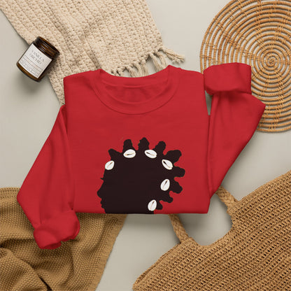 Bantu Knots Cowrie Shells Crewneck Sweatshirt