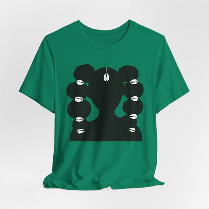 Afro Ponytails & Cowries Shells T- Shirt