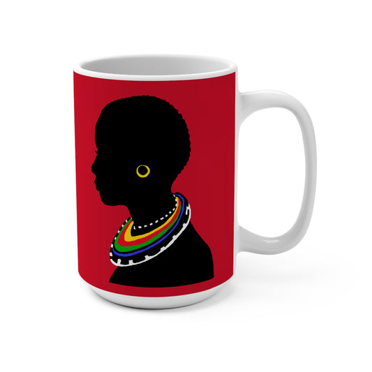 Tribal Mug Red 15oz - Yes Lioness Arts