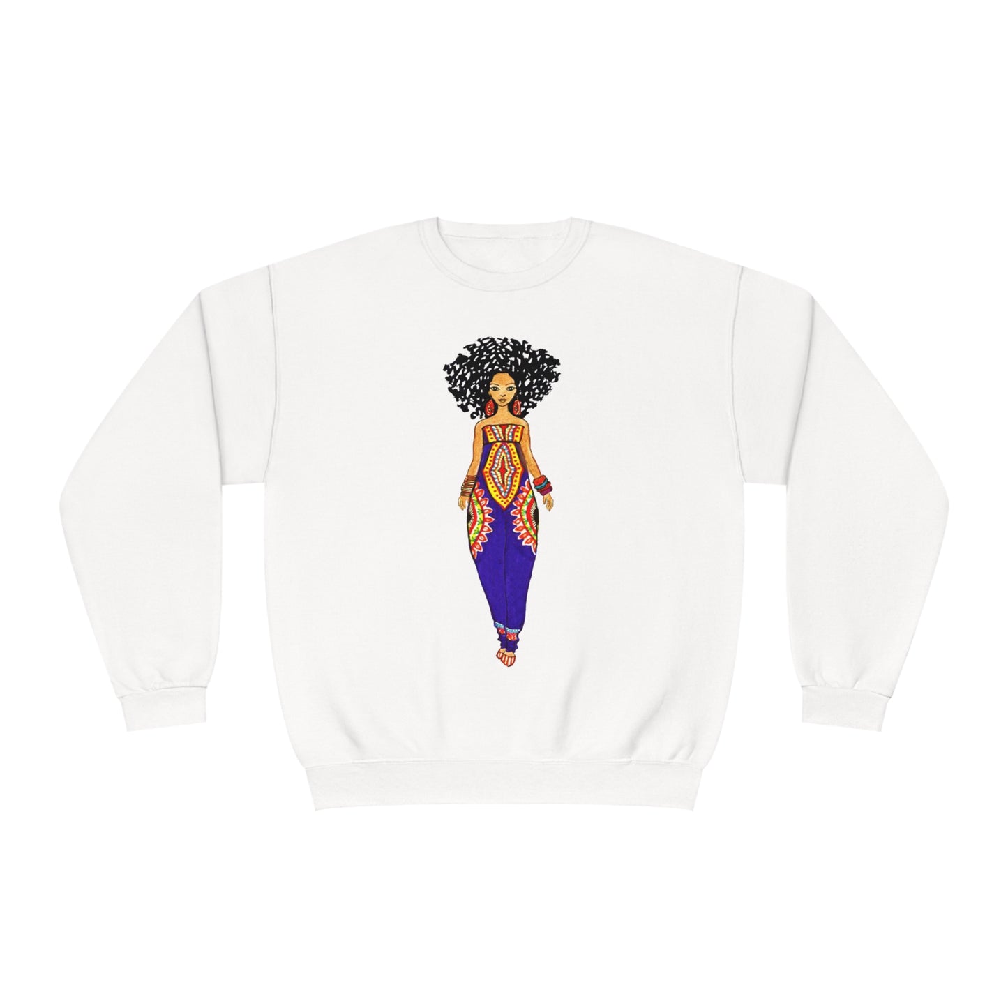 Afro Dashiki Crewneck Sweatshirt - Yes Lioness Arts