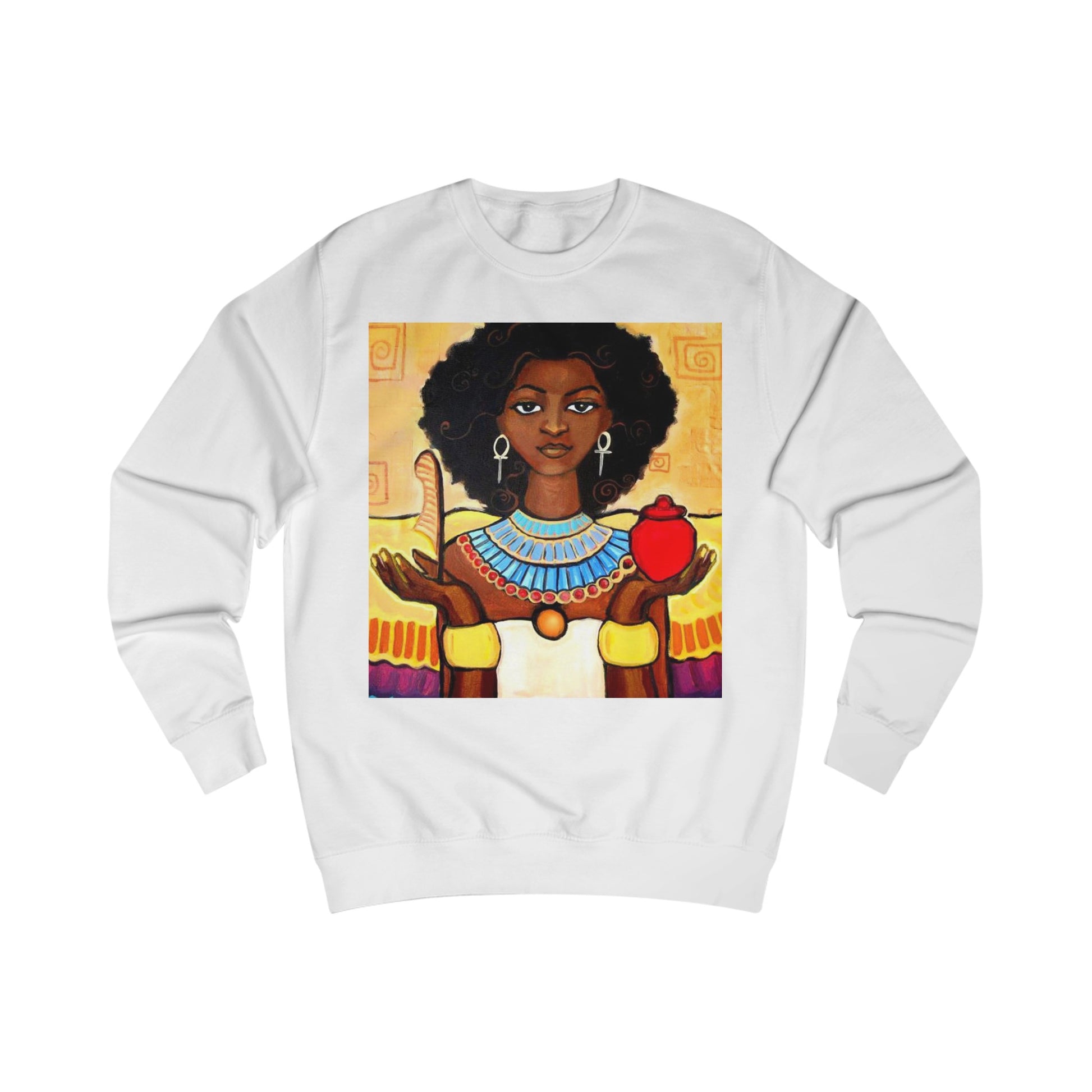 Afro Ma'at Unisex Sweatshirt  white t-shirt