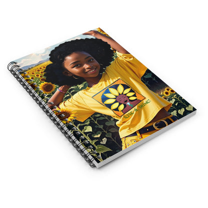 Veggie Patty Spiral Notebook - Ruled Line - Yes Lioness Arts