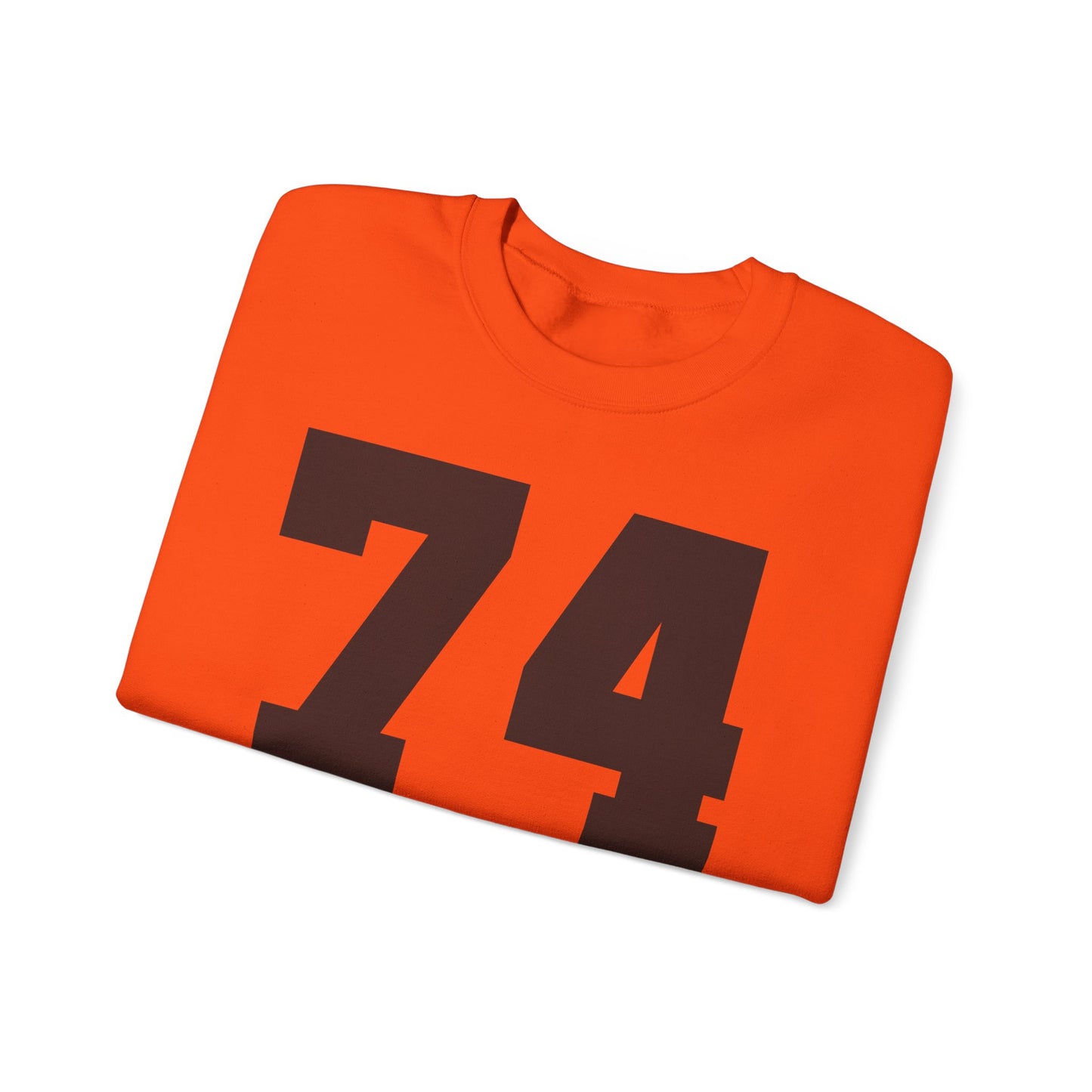 Your Birth Year Custom Unisex Heavy Blend™ Crewneck Sweatshirt Orange/Chocolate Brown