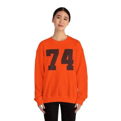 Your Birth Year Custom Unisex Heavy Blend™ Crewneck Sweatshirt Orange/Chocolate Brown
