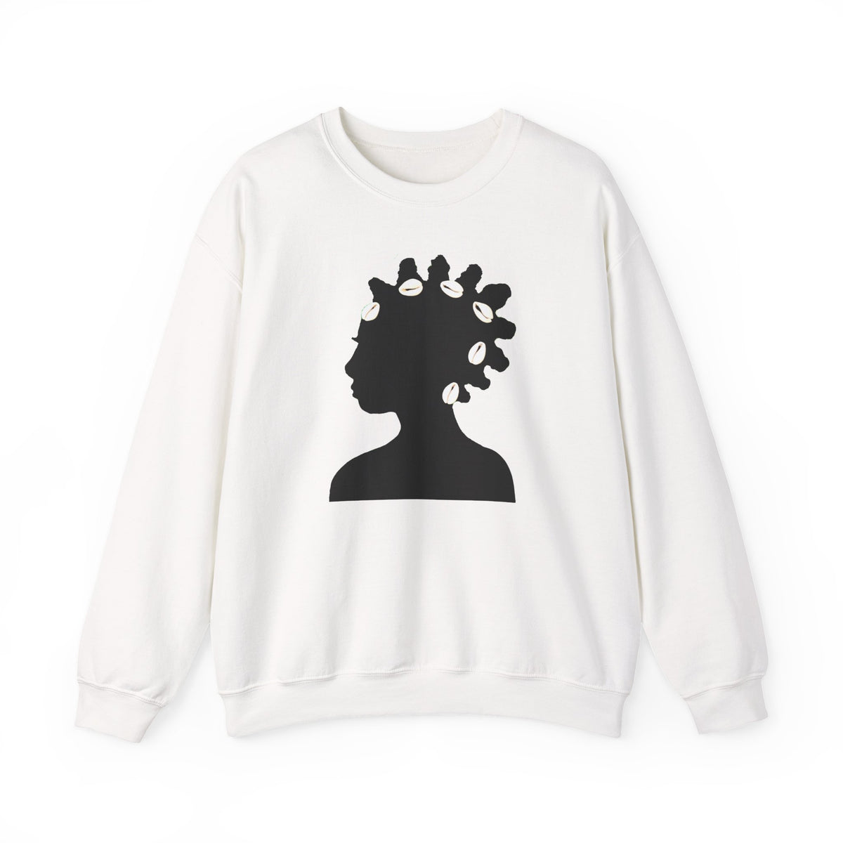 Bantu Knots Cowrie Shells Crewneck Sweatshirt