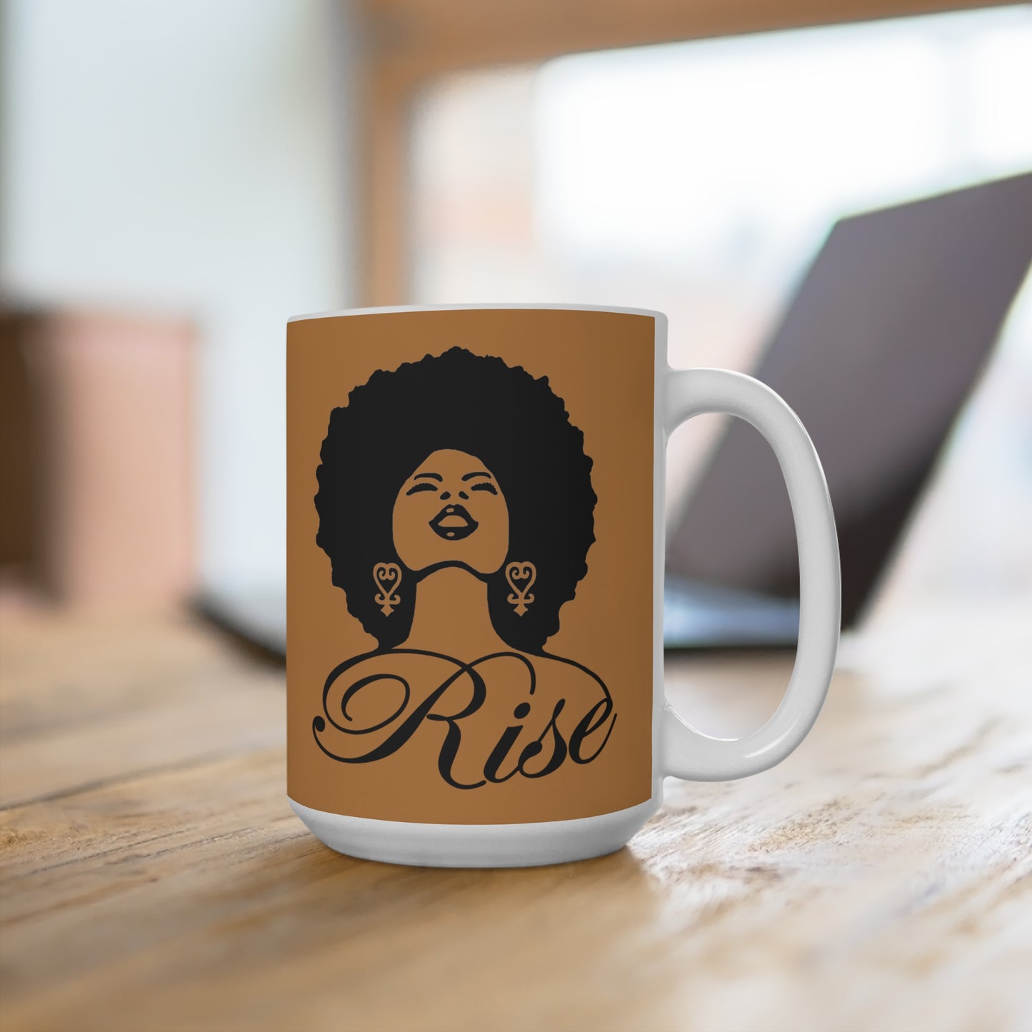 Brown Rise Mug 15oz - Yes Lioness Arts