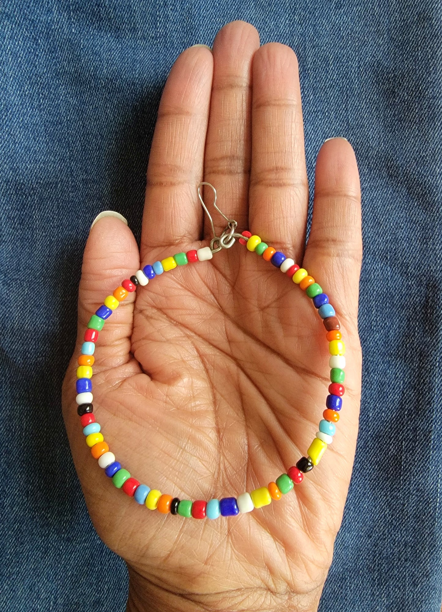 Multicolor Beaded Hoop Earrings - Yes Lioness Arts