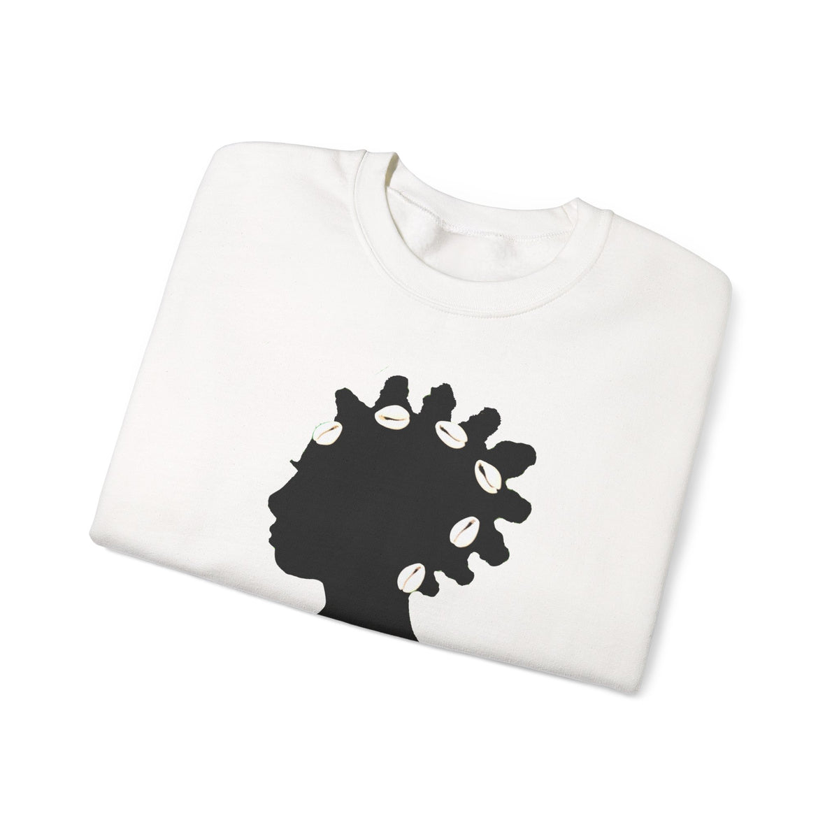 Bantu Knots Cowrie Shells Crewneck Sweatshirt