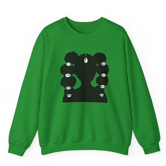 Fro Hawk with Cowrie Shells Crewneck Sweatshirt