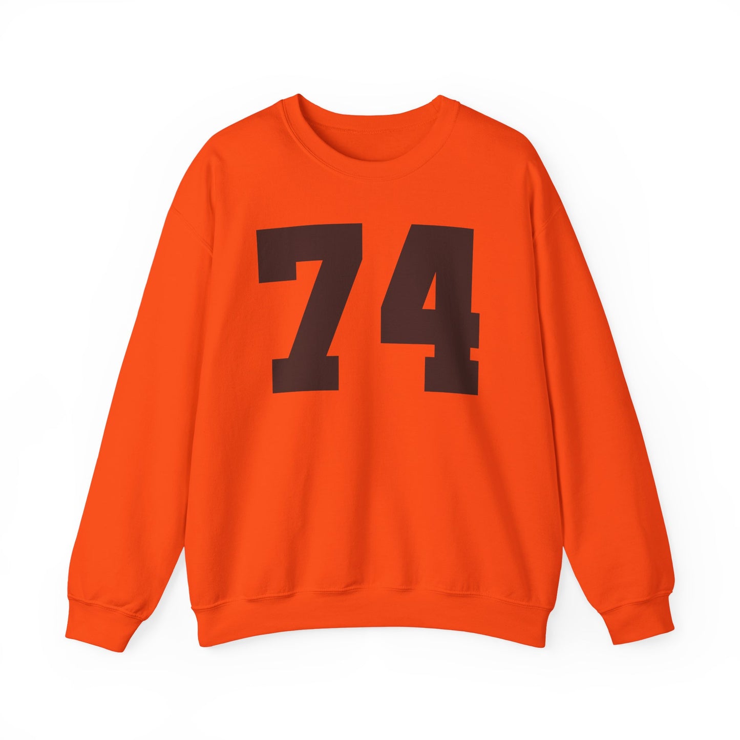 Your Birth Year Custom Unisex Heavy Blend™ Crewneck Sweatshirt Orange/Chocolate Brown