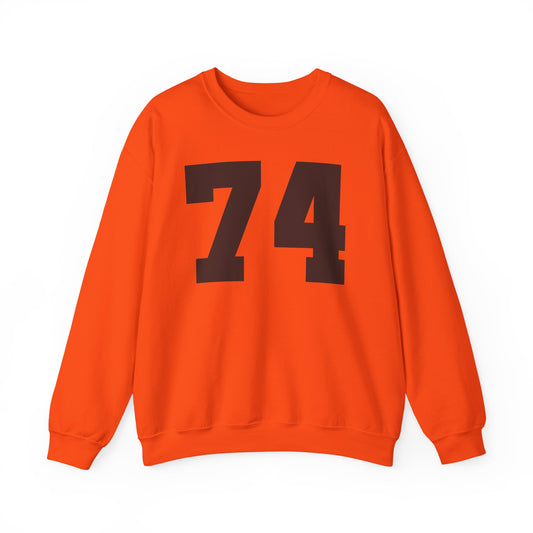 Your Birth Year Custom Unisex Heavy Blend™ Crewneck Sweatshirt Orange/Chocolate Brown