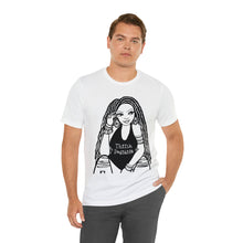 Load image into Gallery viewer, Think Positive T-Shirt with Locs Unisex Jersey Short Sleeve Tee