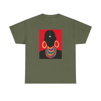 The Masai Woman Art UNISEX Adult Cotton Tee