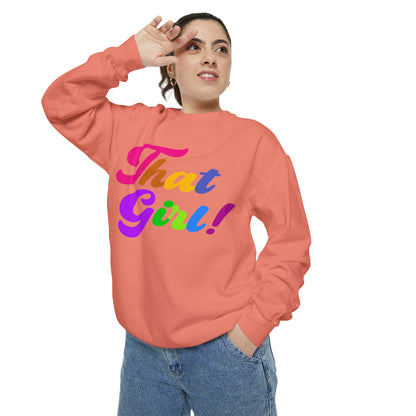 That Girl Sweatshirt Terracotta - Yes Lioness Arts