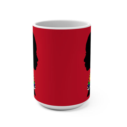 Tribal Mug Red 15oz - Yes Lioness Arts