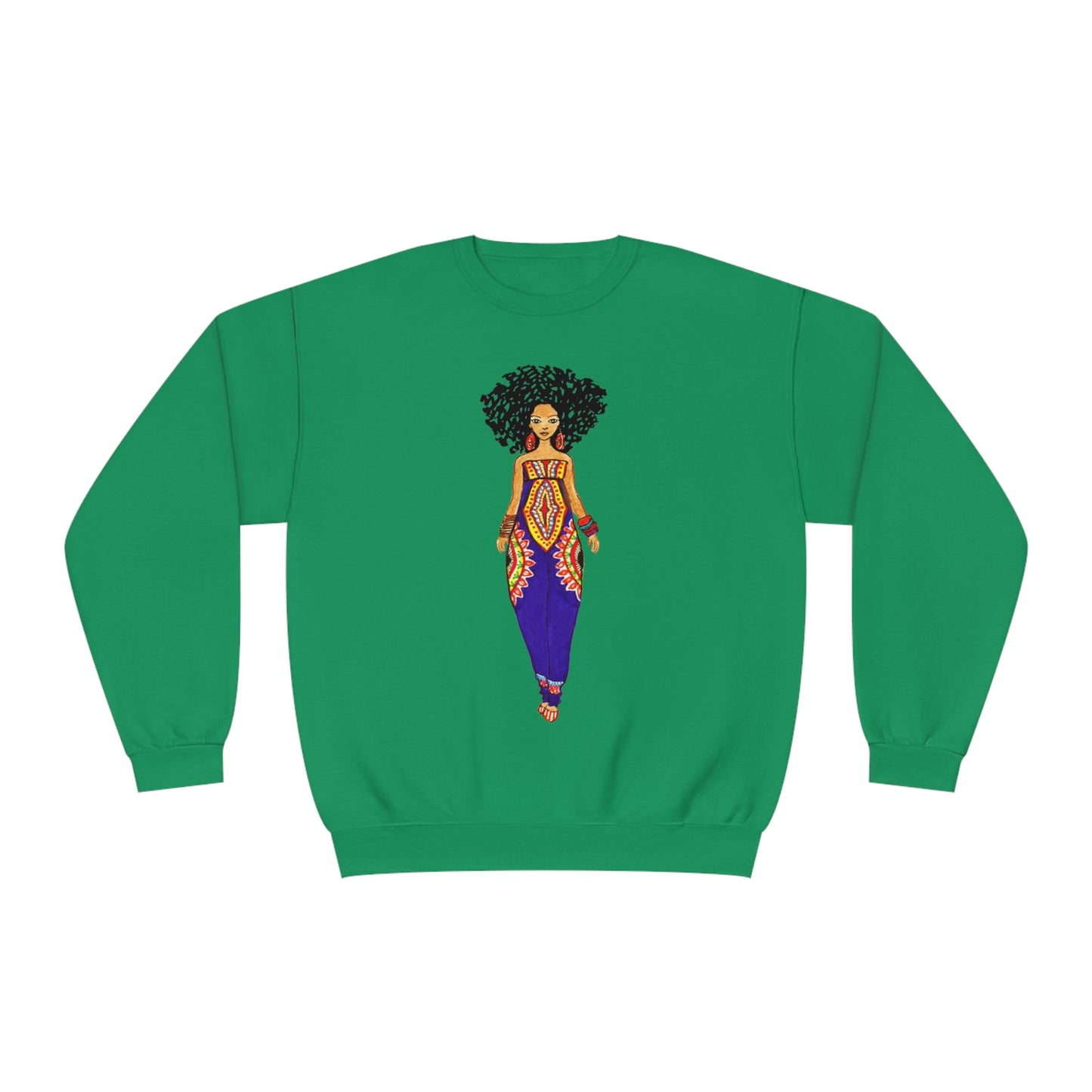 Afro Dashiki Crewneck Sweatshirt - Yes Lioness Arts