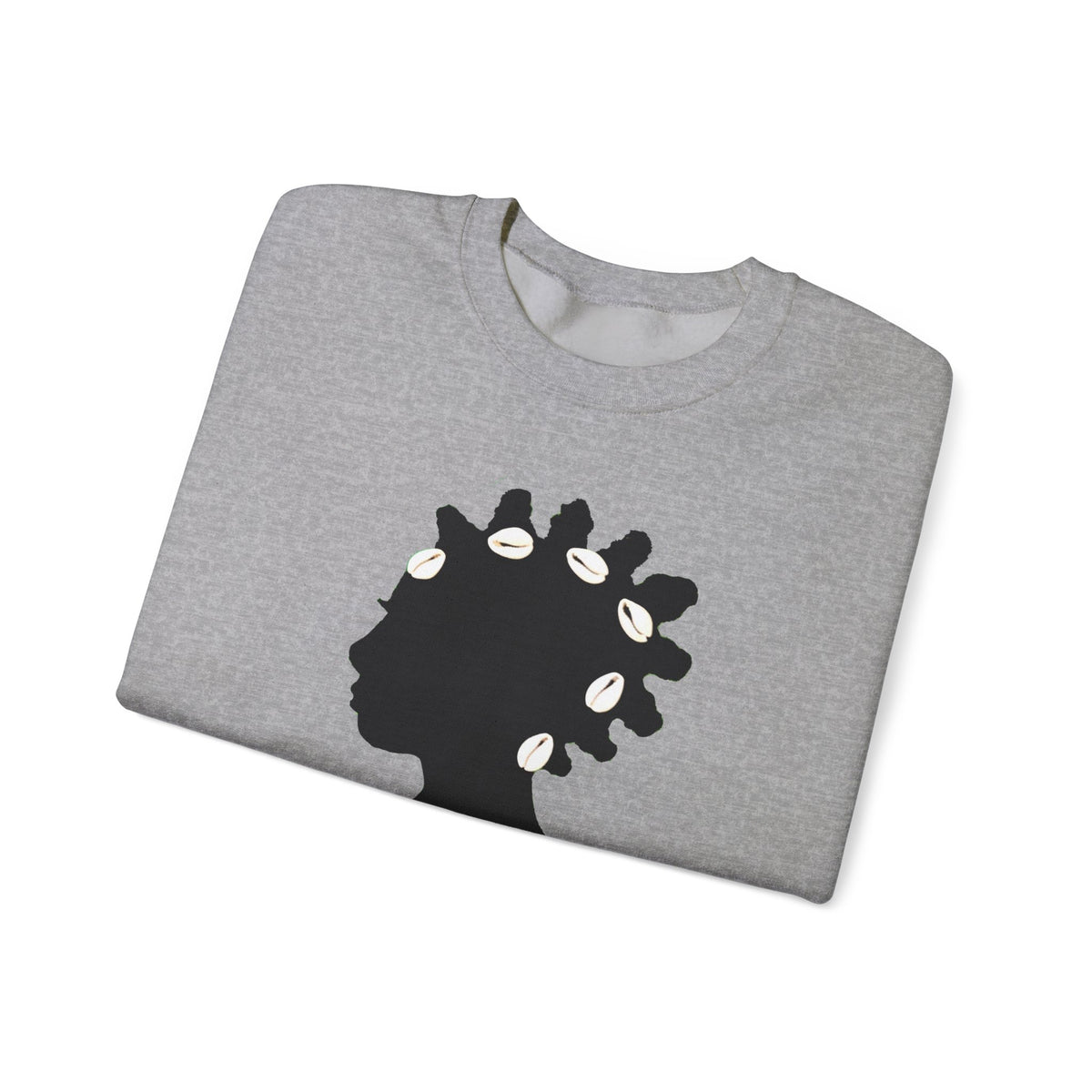 Bantu Knots Cowrie Shells Crewneck Sweatshirt