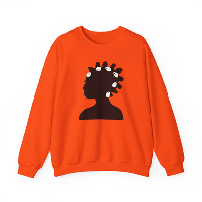 Bantu Knots Cowrie Shells Crewneck Sweatshirt