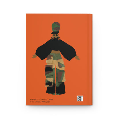 Camo Cargo Queen Hardcover Journal Matte Orange