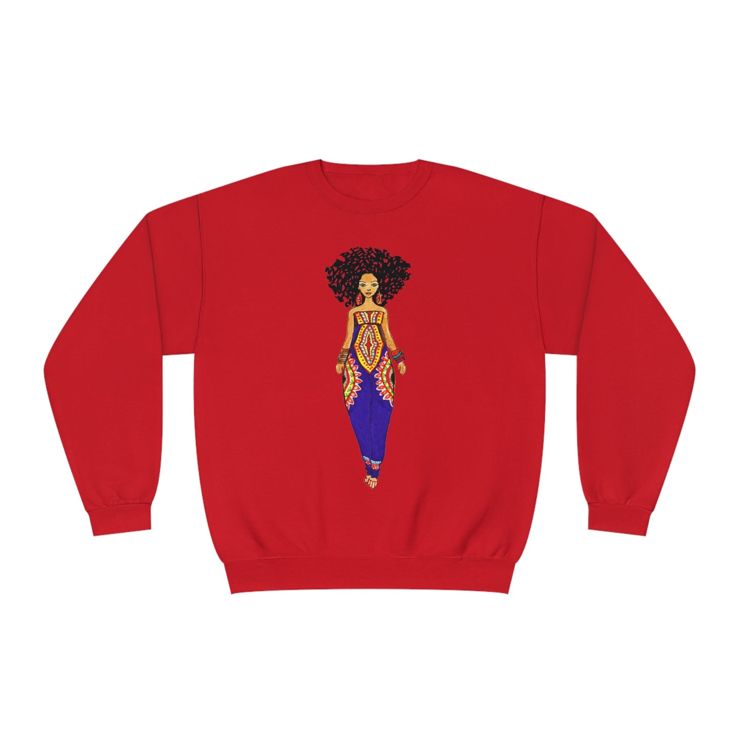 Afro Dashiki Crewneck Sweatshirt - Yes Lioness Arts