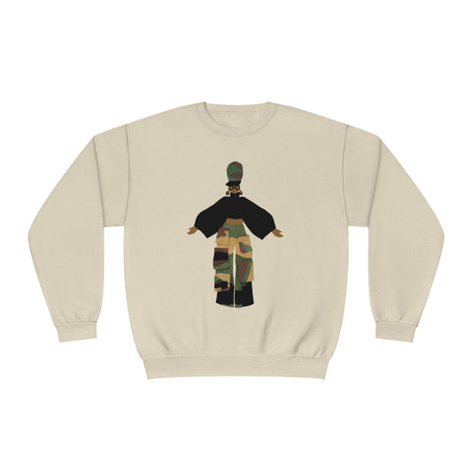 Camo Cargo Queen Unisex Crewneck Sweatshirt - Yes Lioness Arts