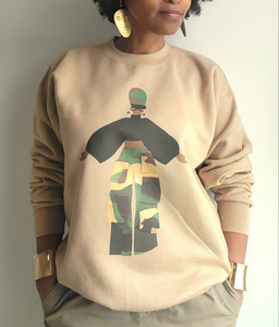 Camo Cargo Queen Crewneck Sweatshirt