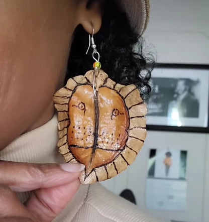 The Lion Leaf Earrings - Yes Lioness Arts
