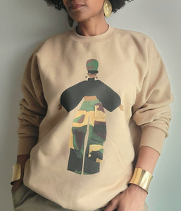 Camo Cargo Queen Crewneck Sweatshirt