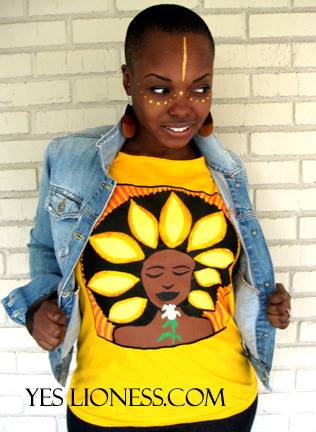 Sunflower Wide scoop neck T Shirt in Yellow Gold