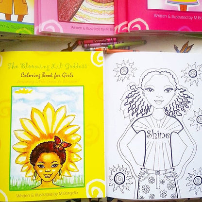 The Blooming Little Goddess Coloring Book - Yes Lioness Arts