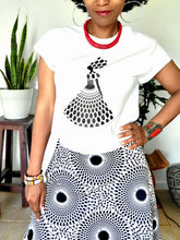 Load image into Gallery viewer, Black Princess T-shirt in White